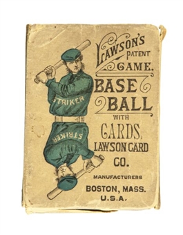 1884 Lawson’s Base Ball Card Game – First Patented Card Game with Real Game Action!